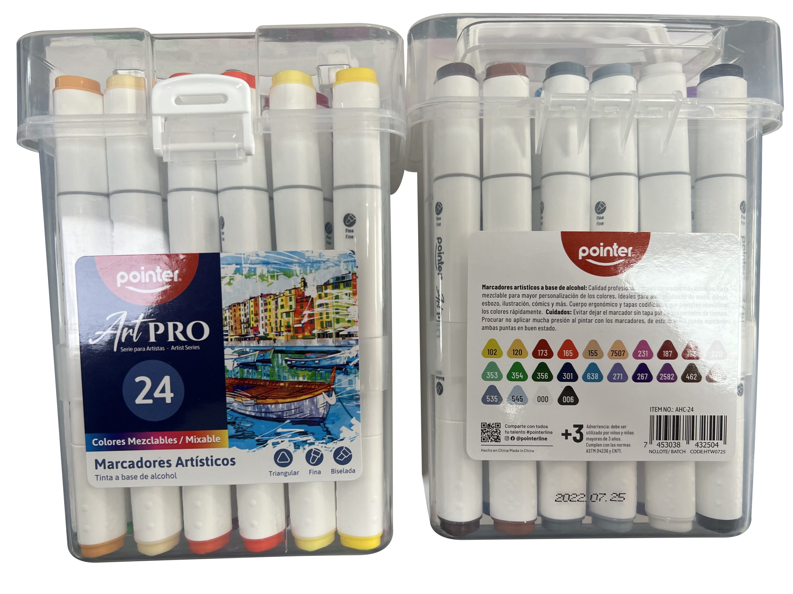 Set de marcadores Pointer Art-Pro colores mezclables X24 AHC-24