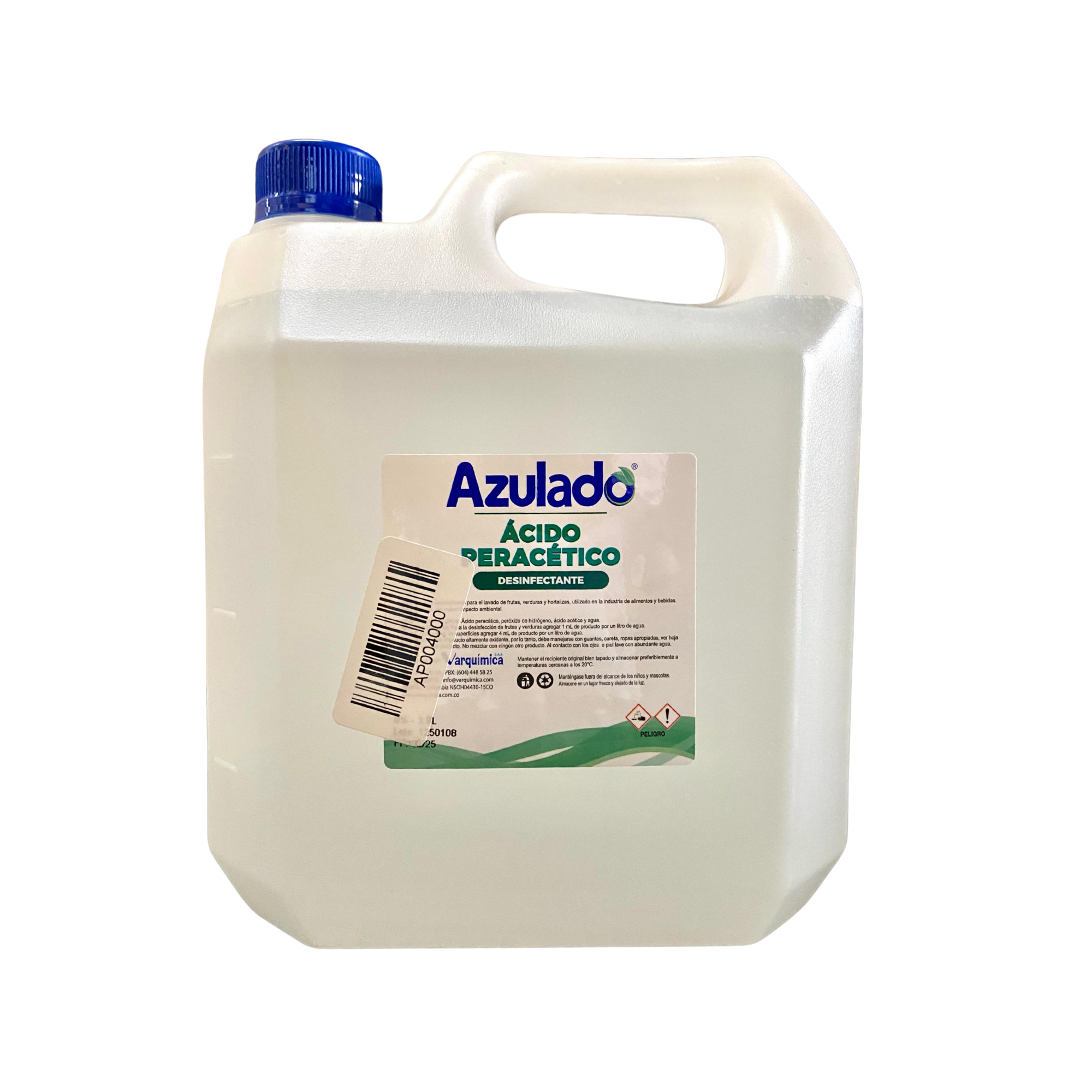 Acido Azulado Peracético 3.8Lt Desinfectante 8% 