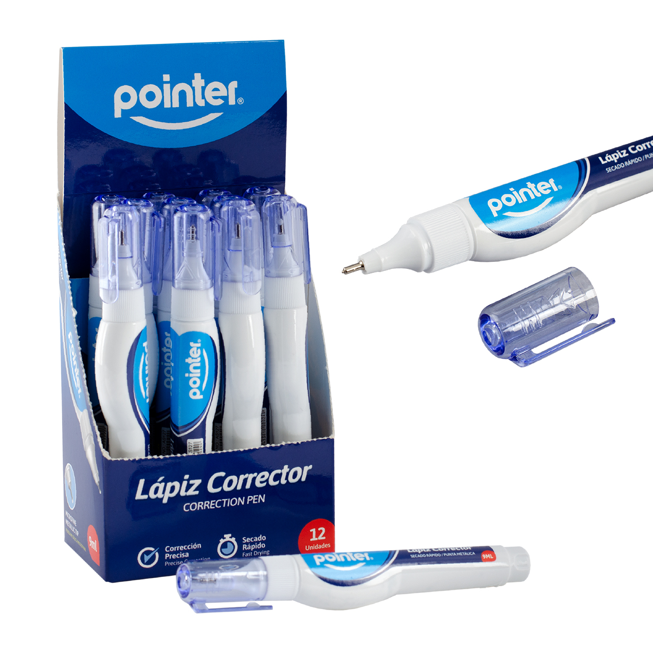 Corrector lápiz 9ml x unidad AS127 Pointer