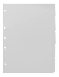 Separadores Cartulina X5 Unidades Carta blanco Fabrifolder	