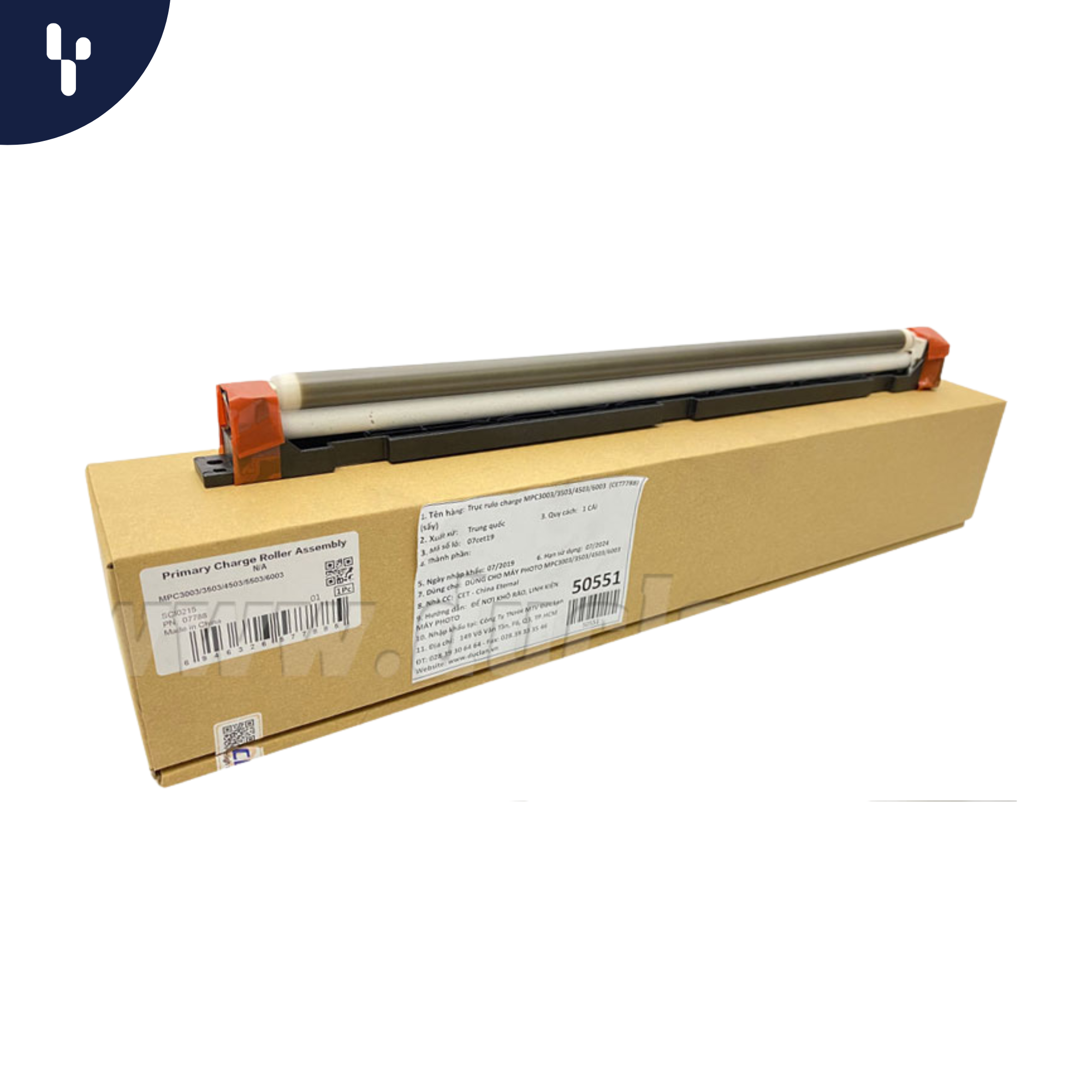 Rodillo de carga para Ricoh MPC 3003/4503/5503/6003 (OEM P/N D1862259, D2392242 PCR Assembly Only)