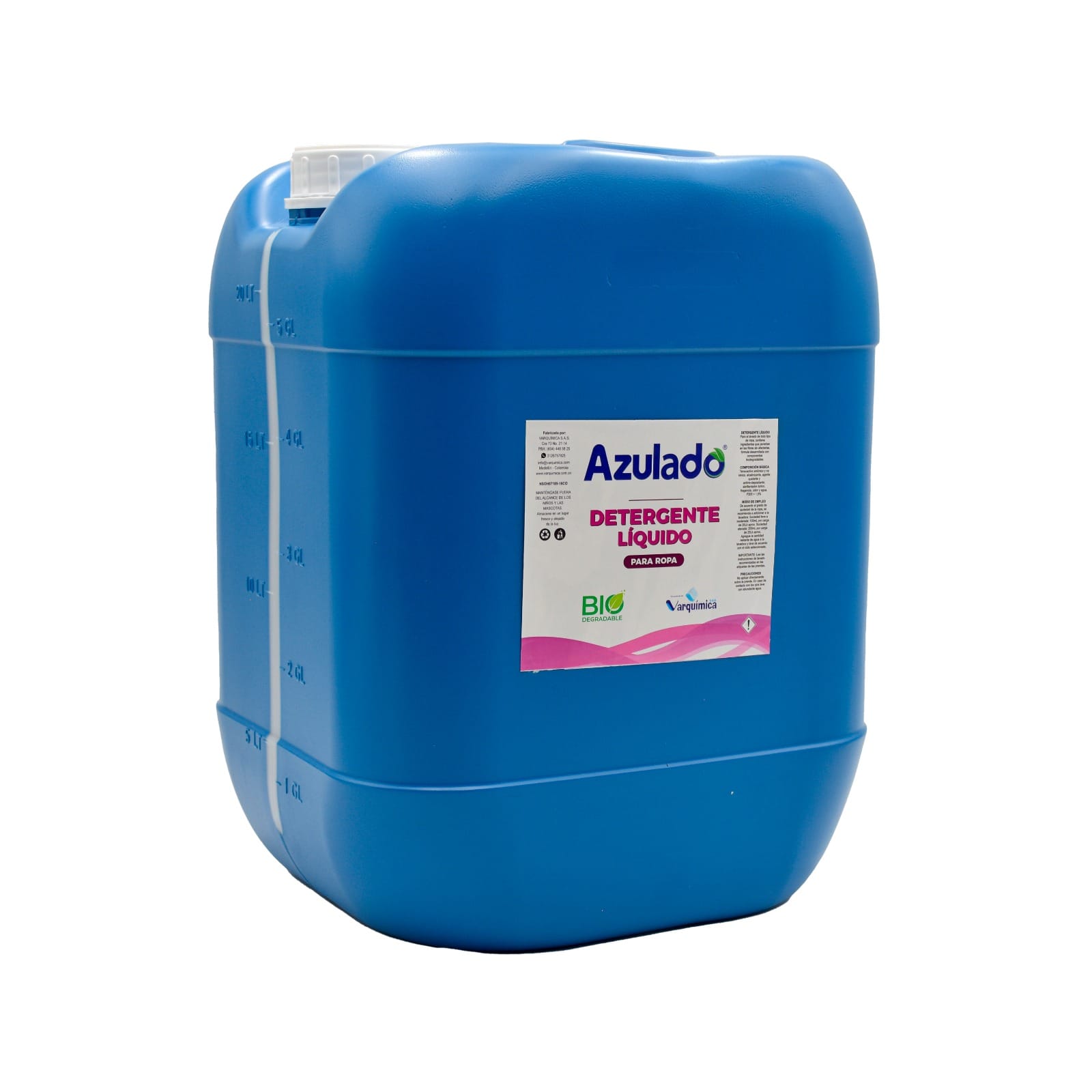Detergente Líquido Azulado 19000ml Multiusos Ropa
