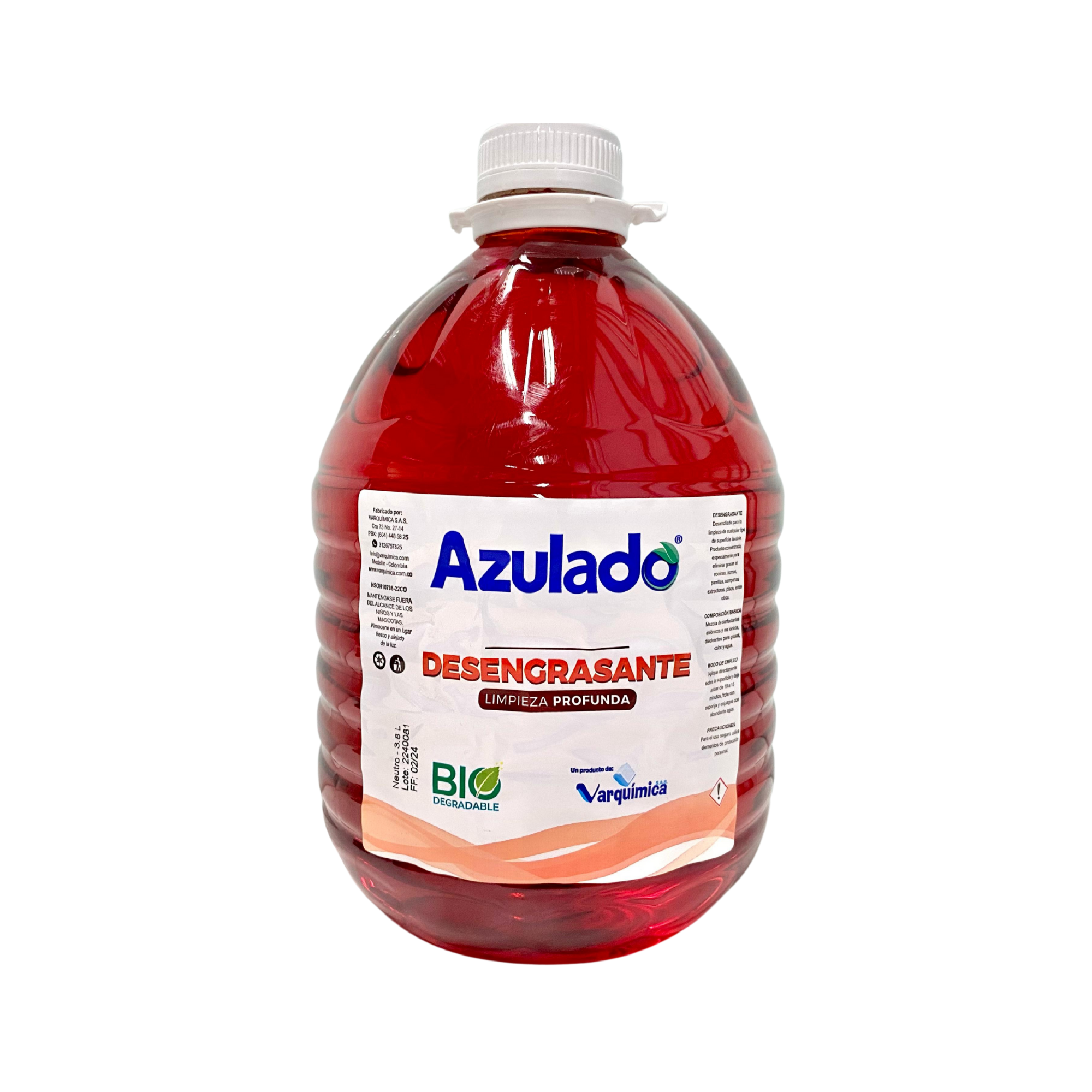 Desengrasante Azulado 3.800Ml Limpieza profunda