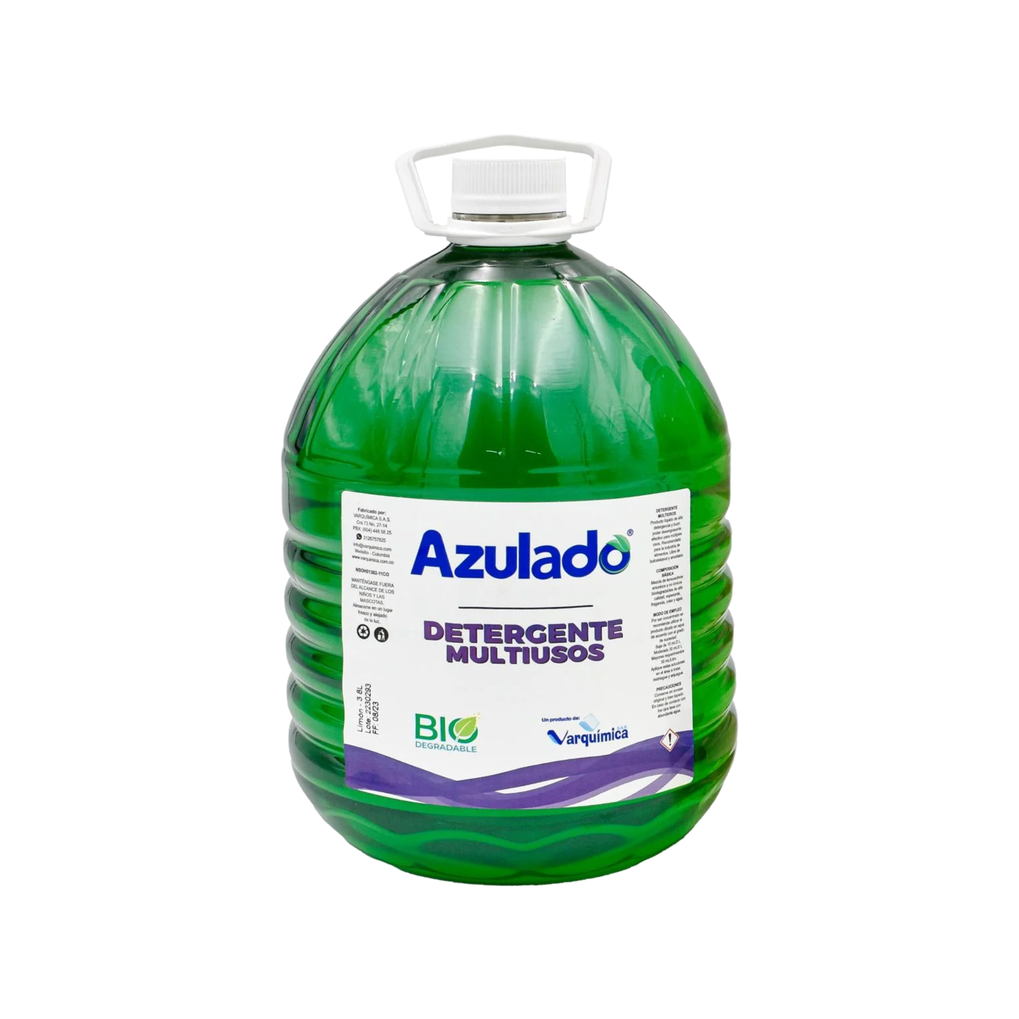 Detergente Azulado Liquido 3.8Lt Limón Multiusos 
