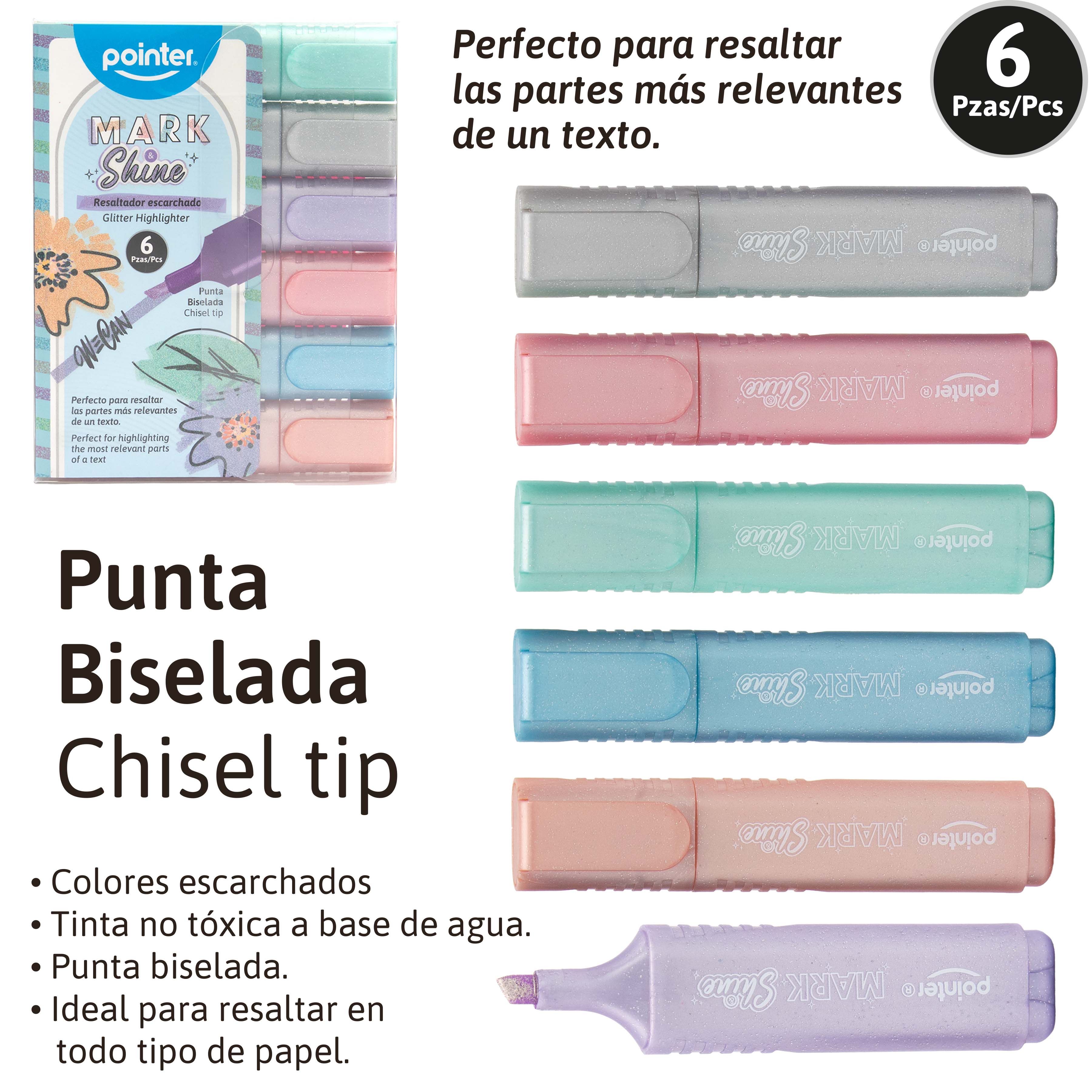 Resaltador Pointer escarchado biselado X6 HLG-2303