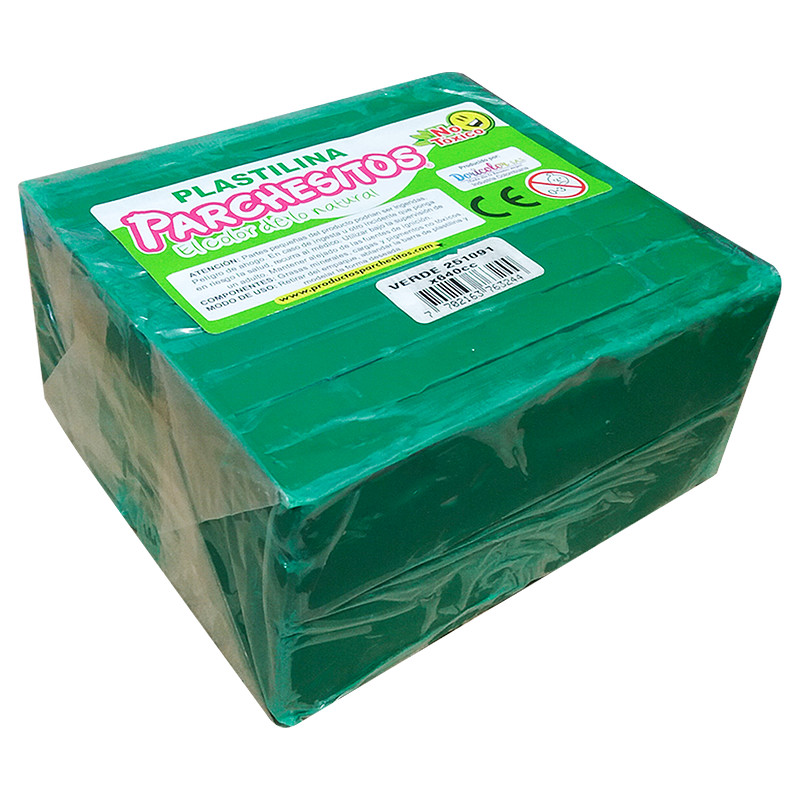 Plastilina Parchesitos kilo verde oscuro