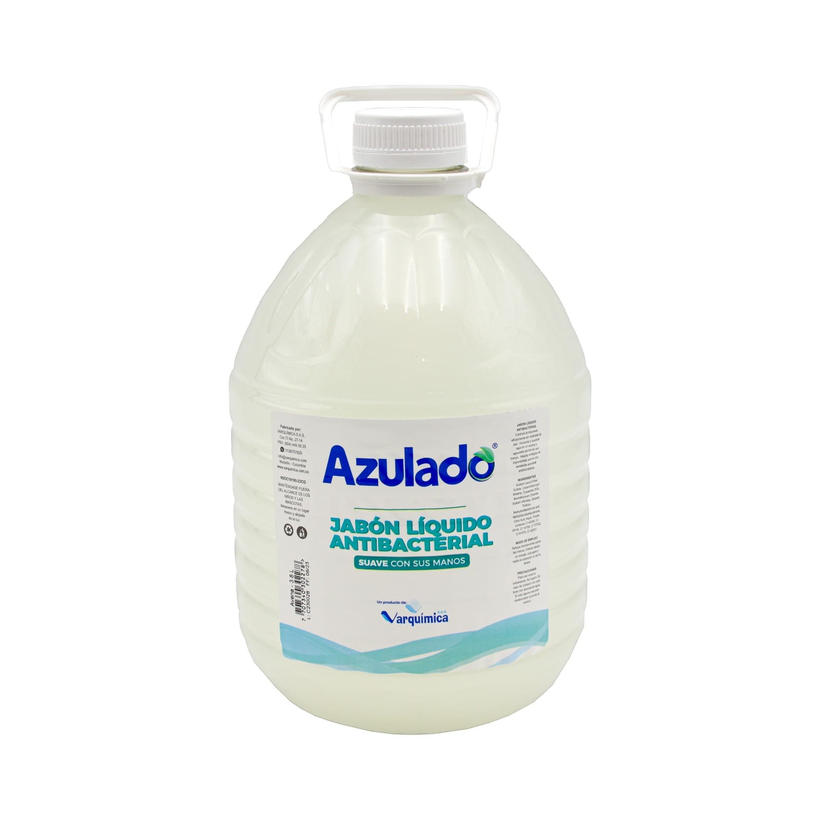 Jabón líquido 3.800 ML De Manos Antibacterial Neutro Azulado