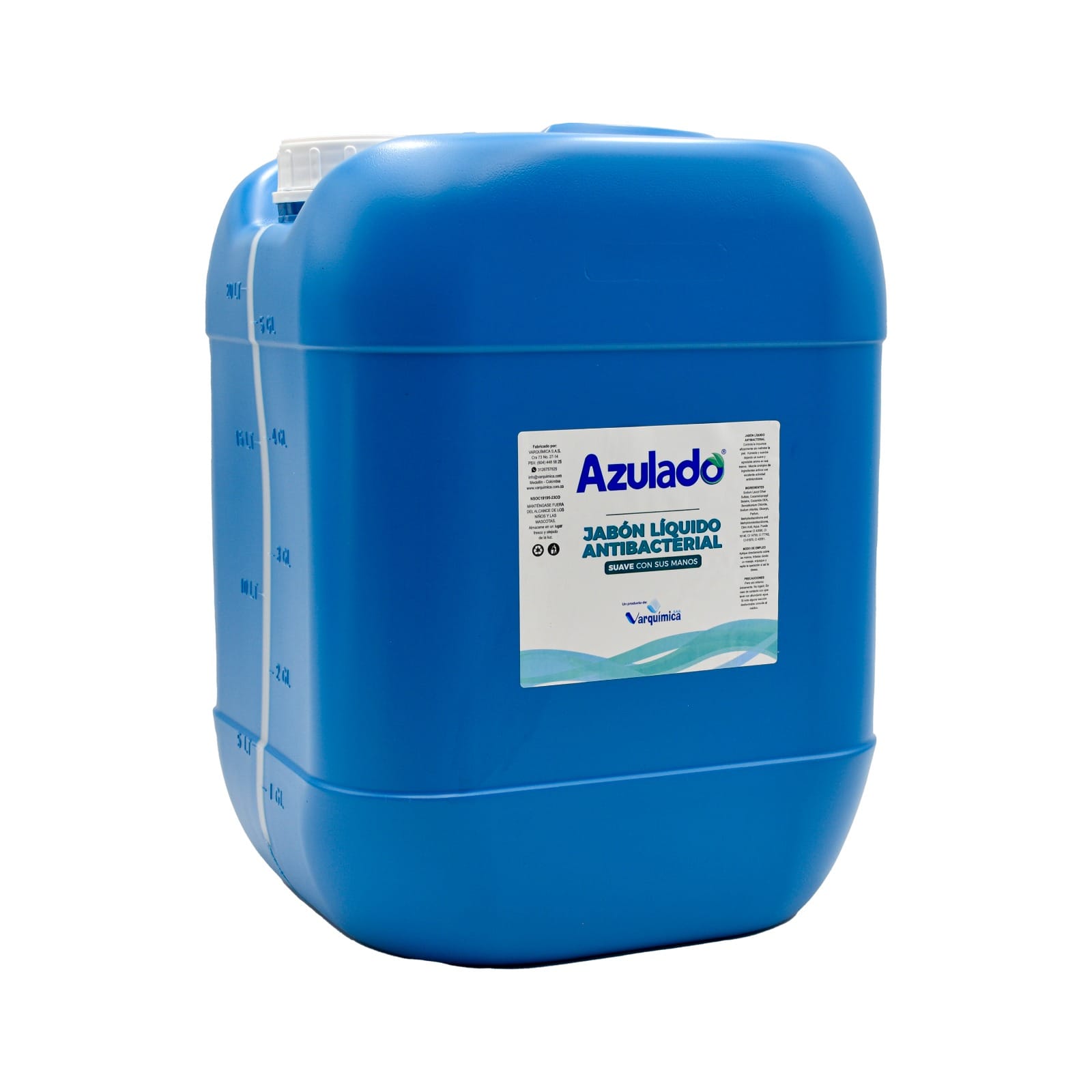 Jabón líquido 19.000 ML De Manos Frutos Rojos Antibacterial Azulado