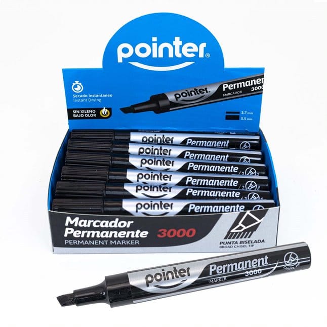 Marcador Pointer permanente negro MK-3000P-BK
