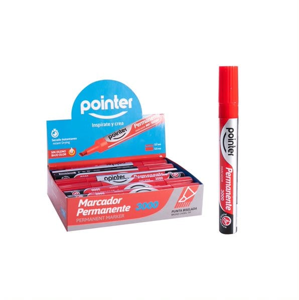 Marcador Pointer permanente rojo MK-3000P-RD