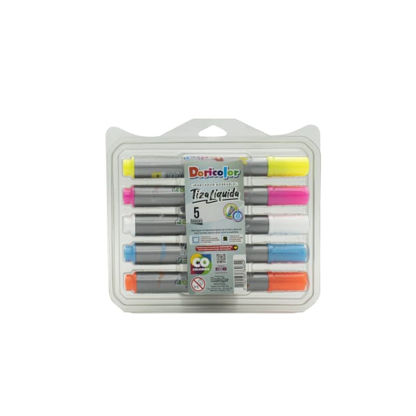 Marcador Doricolor tiza liquida X5