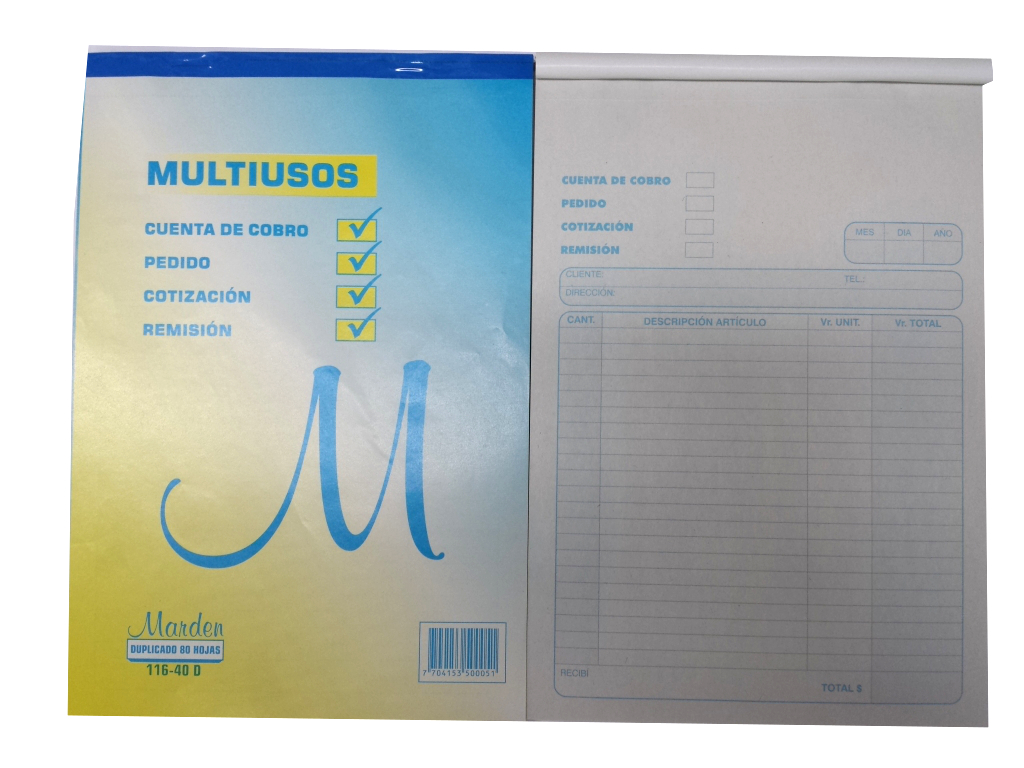 images Talonario multiusos original y copia x 30 hojas Forma Económica - Imagen 1