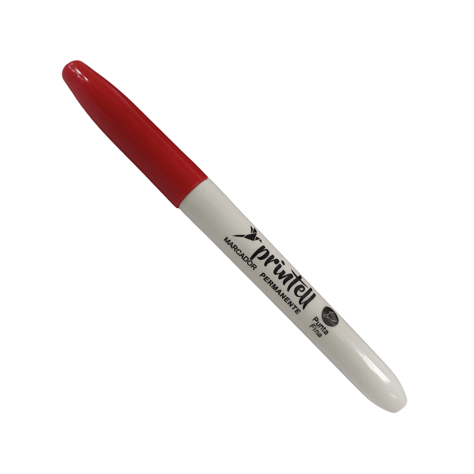 Marcador Printell permanente delgado rojo