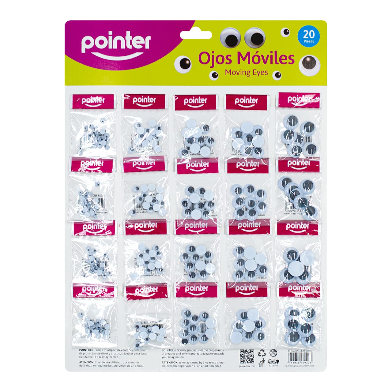 Ojos móviles para manualidades SM-301C