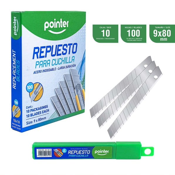 Repuesto bisturí pequeño Paquete X10 SX-18T-S Pointer