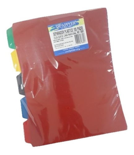 images Separadores Plásticos X5 Unidades Carta colores Fabrifolder - Imagen 1