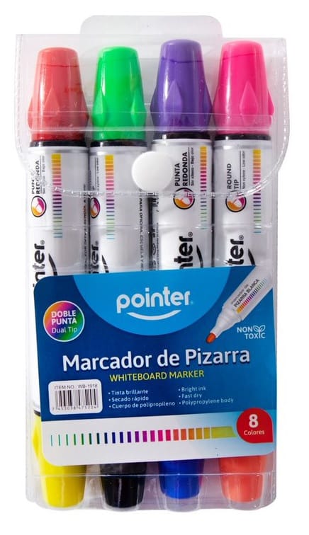 Marcador Pointer borrable doble punta X4 WB-1918