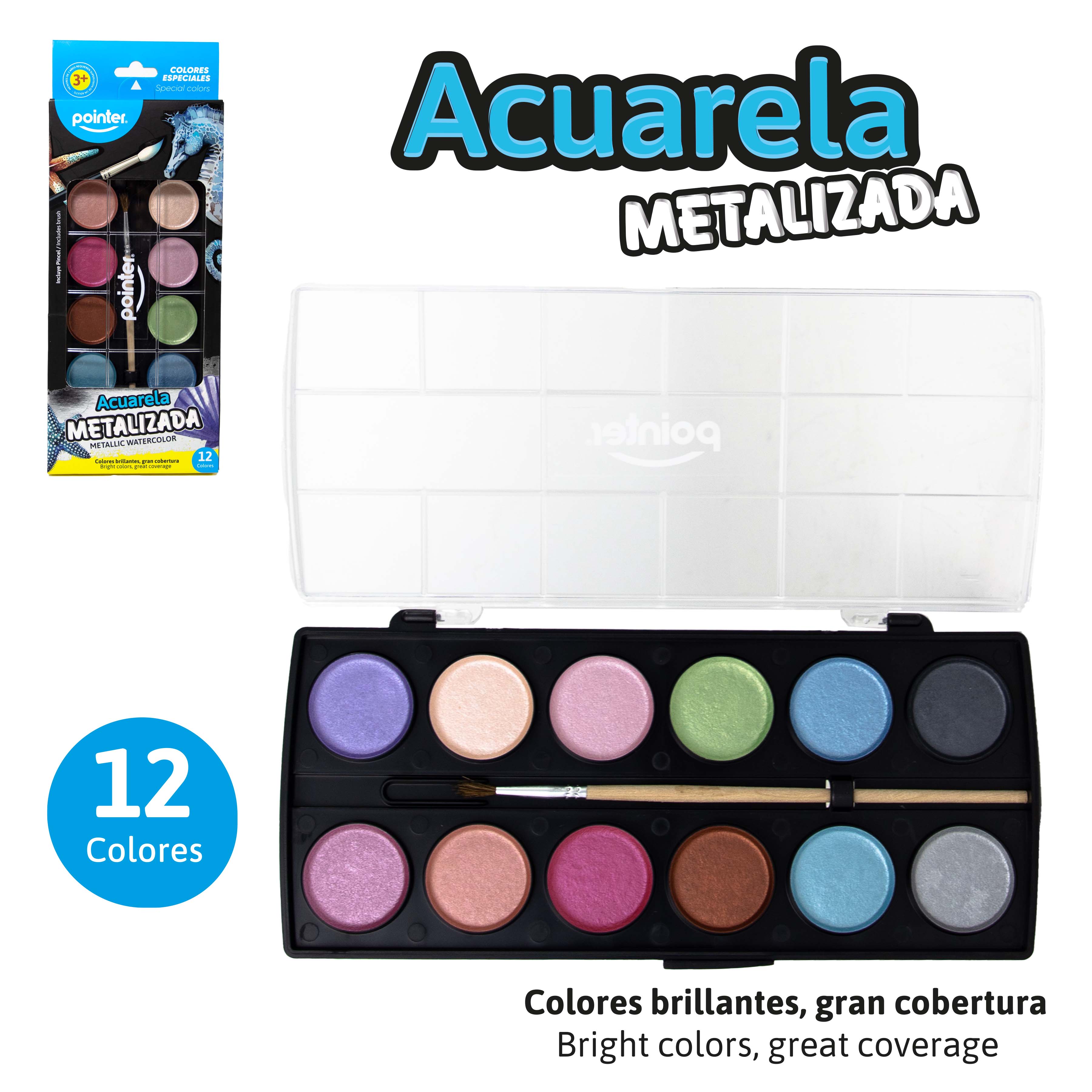 Acuarela Pointer metalizada WC-2391