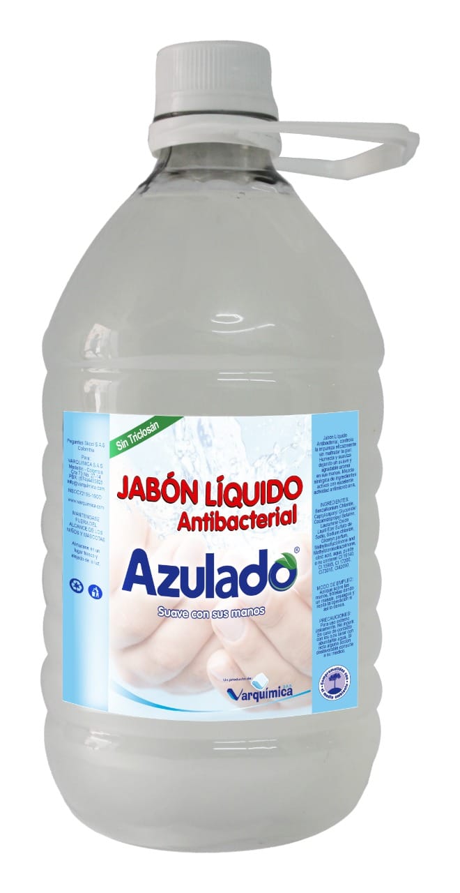 Jabón Líquido 2.000 ML De Manos Antibacterial Neutro Azulado