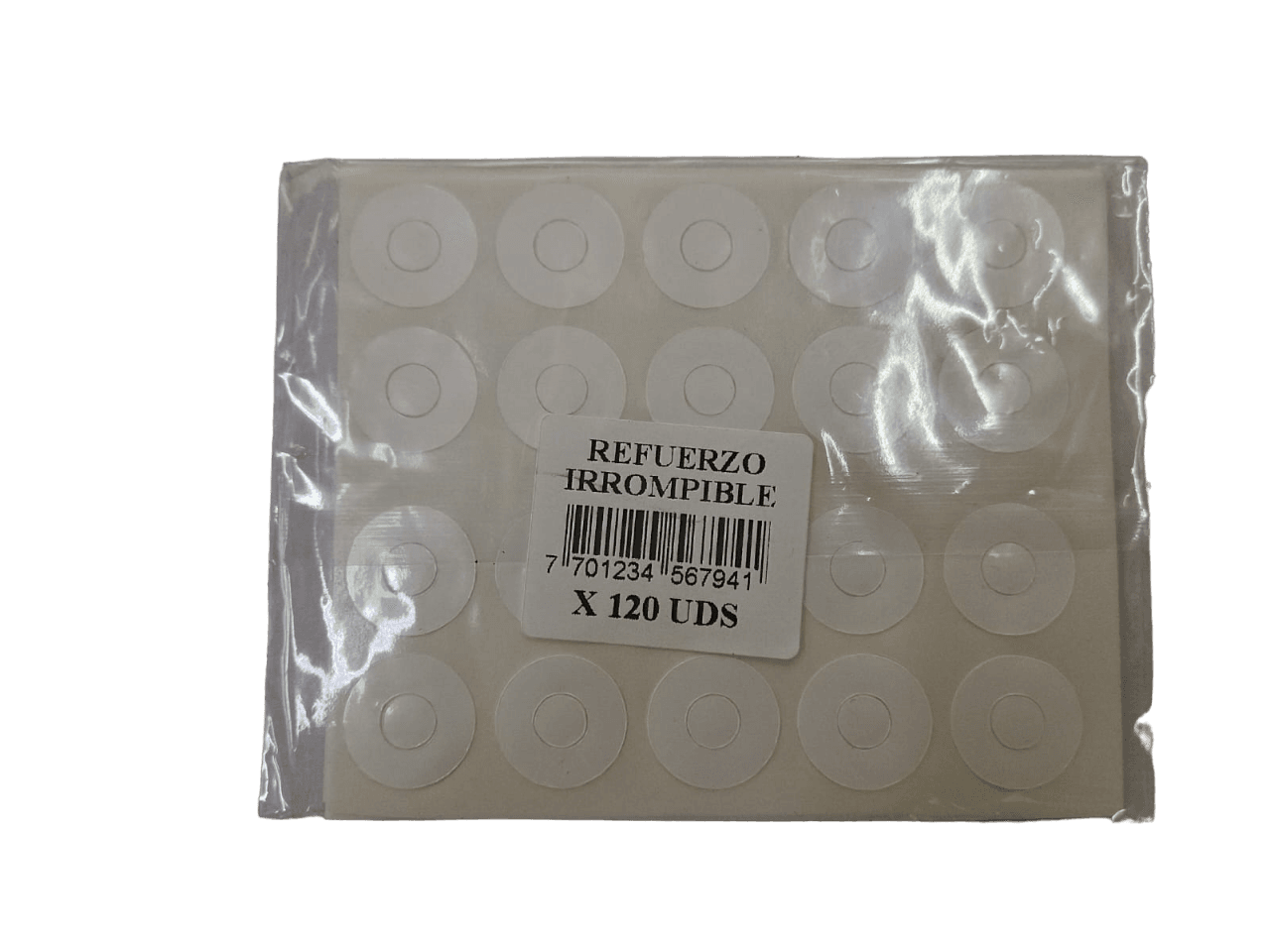 Adhesivo refuerzo folder x 120 unidades
