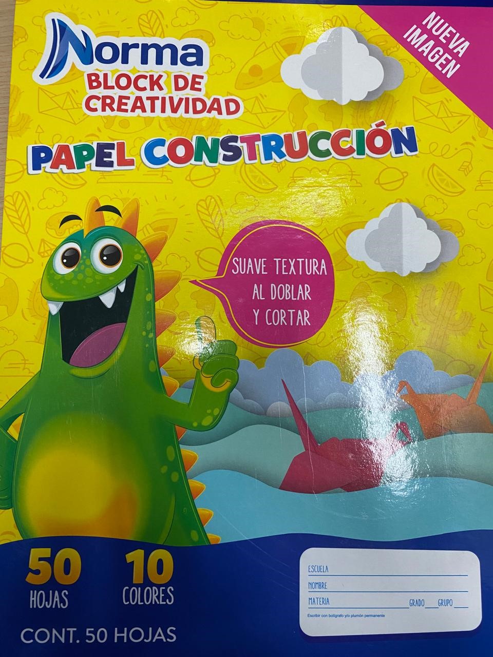 BLOCK CONSTRUCCION CARTA  50H 10COLORES