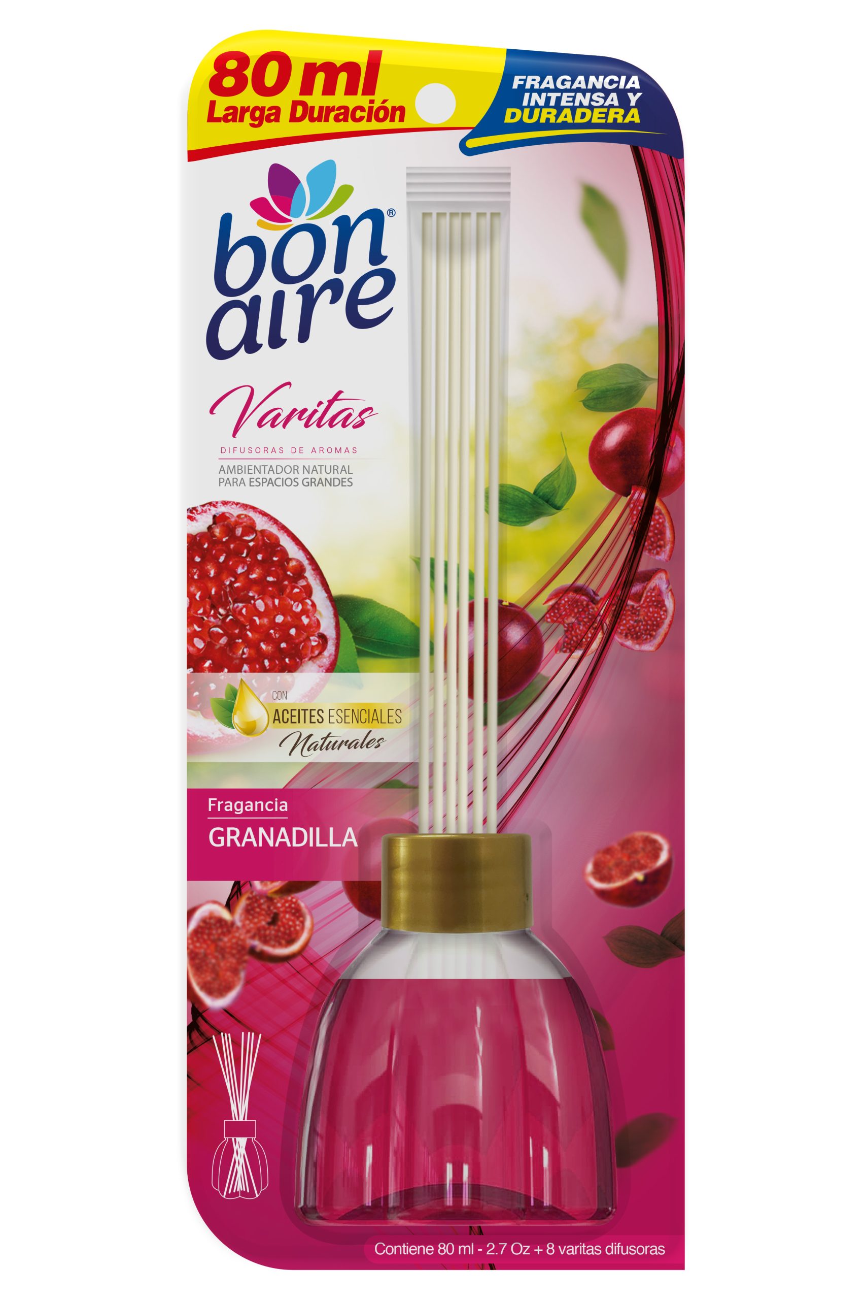 images Ambientador Bonaire varitas 80ml granadilla - Imagen 1