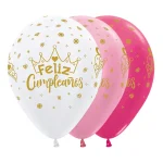 Globos R12 Colores Surtidos Coronas Paquete X12 Sempertex