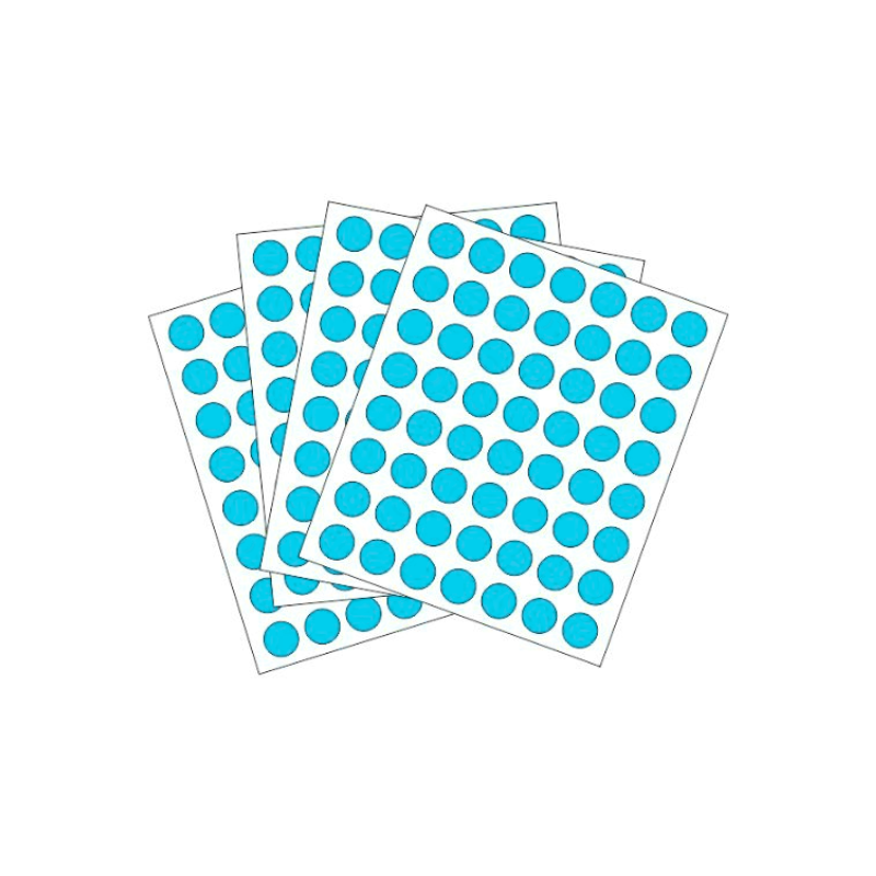 E25483010 (11) Adhesivo Rótulo redondo sticker 16mm azul x 420 unidades - Imagen 1