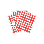 Adhesivo Rótulo Sticker Redondo 13mm Rojo X420