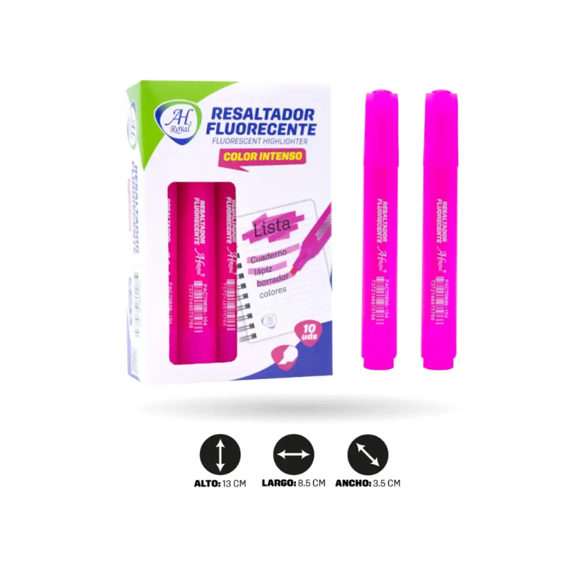 E25483010 (13) Resaltador Ah Royal Fucsia Unidad - Imagen 1