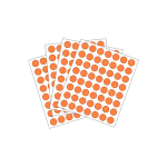 Adhesivo Rótulo redondo sticker 16mm naranja x 420 unidades