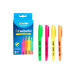 Resaltador Pointer Delgado Biselado 3 Trazos Colores Surtido Display X12 (hl-1002)