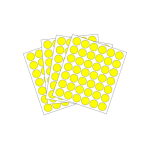 Adhesivo Rótulo redondo sticker 16mm amarillo x 324 unidades