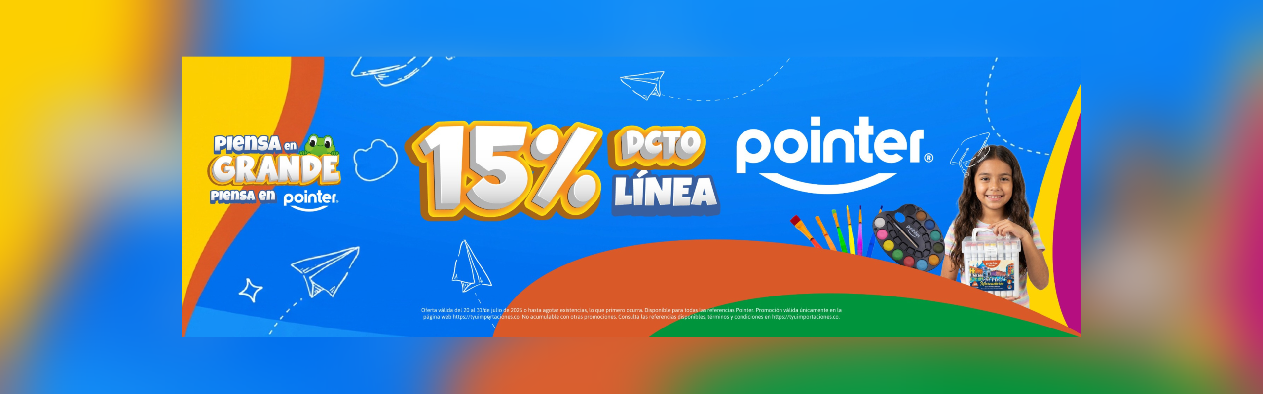 15% de descuento en línea Pointer - Promoción TYU Importaciones