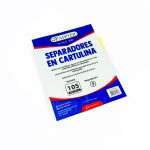Separadores de cartulina colores surtidos paquete x5 Pappyer tamaño 105