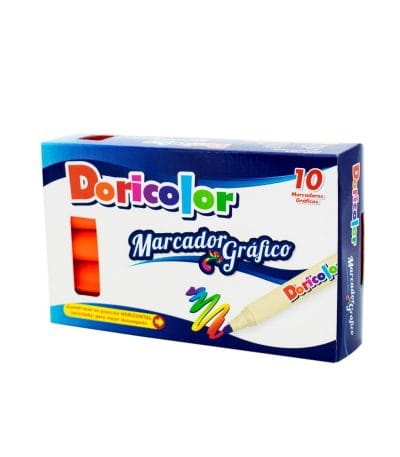Marcador Doricolor Gráfico Vinilo Naranja Unidad