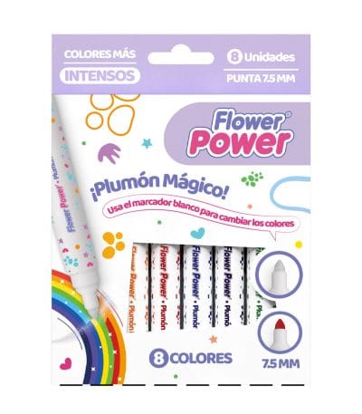 Marcador Primavera Mágicos X8 Flower Power Primavera
