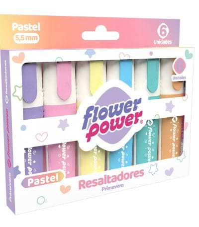 Resaltador Primavera Pastel X6 Flower Power