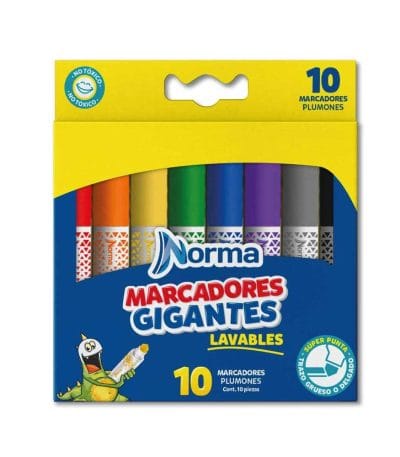 Marcador Norma Lav Jumbo Lavable X10 Mis Primeros Norma Gigantes Etapa 1