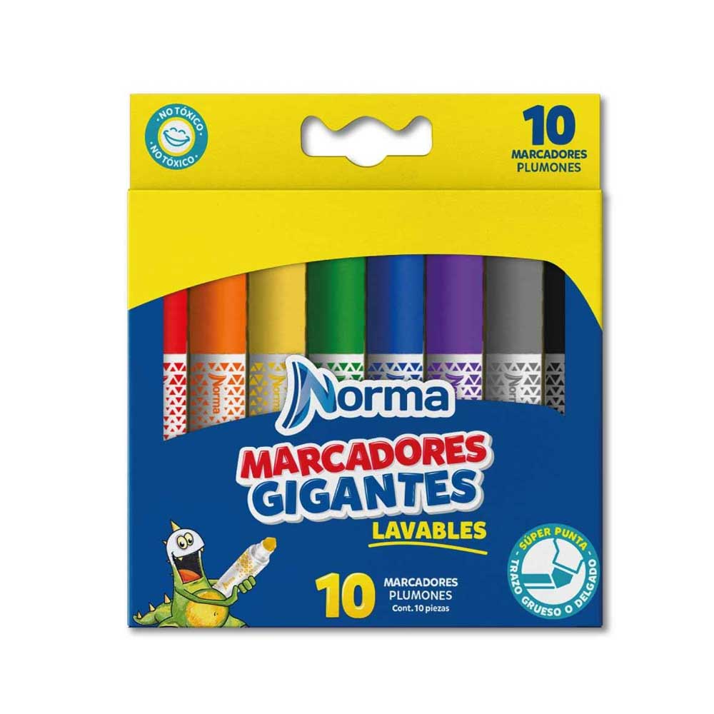 Marcador Norma Lav Jumbo Lavable X10 Mis Primeros Norma Gigantes Etapa 1 Marcador Norma Lav Jumbo Lavable X10 Mis Primeros Norma Gigantes Etapa 1