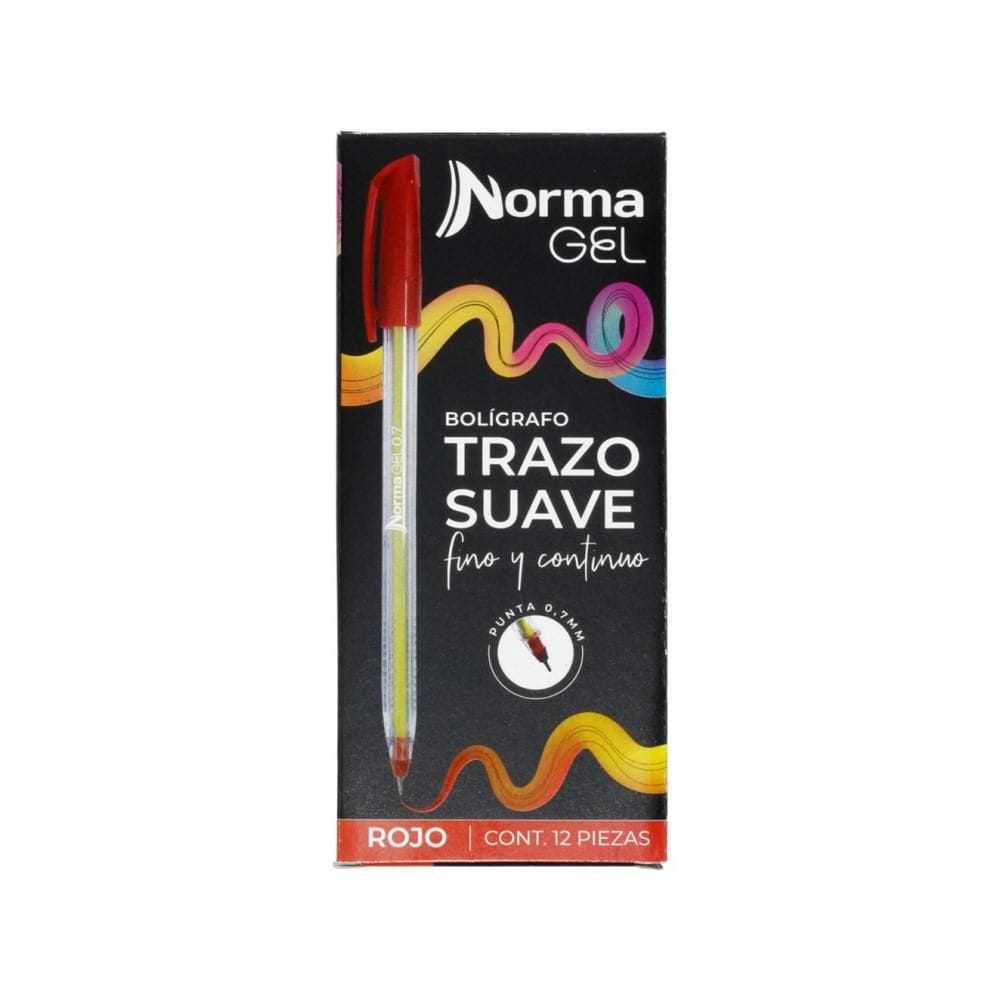 Bolígrafo Norma Semigel Rojo 0.7 Paquete X12 Normagel Bolígrafo Norma Semigel Rojo 0.7 Paquete X12 Normagel