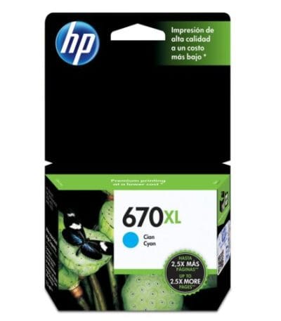Cartucho Hp 670xl Original Cyan Cz118al 3525/4615/4625/5525