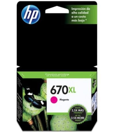 Cartucho Hp 670xl Original Magenta Cz119al 3525/4615/4625/552