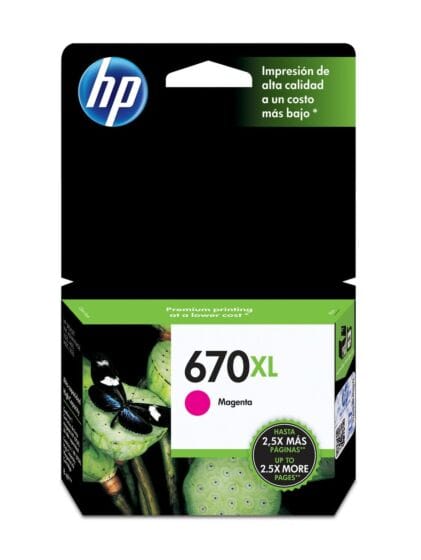Cartucho Hp 670xl Original Magenta Cz119al 3525/4615/4625/552 Cartucho Hp 670xl Original Magenta Cz119al 3525/4615/4625/552