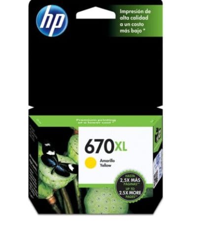 Cartucho Hp 670xl Original Amarillo Cz120al 3525/4615/4625/5525