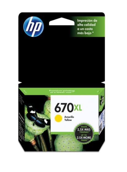 Cartucho Hp 670xl Original Amarillo Cz120al 3525/4615/4625/5525 Cartucho Hp 670xl Original Amarillo Cz120al 3525/4615/4625/5525