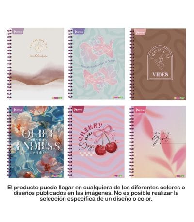 Cuaderno Argollado 80h Con Cuadros Femenino X-presarte Durabook Carvajal