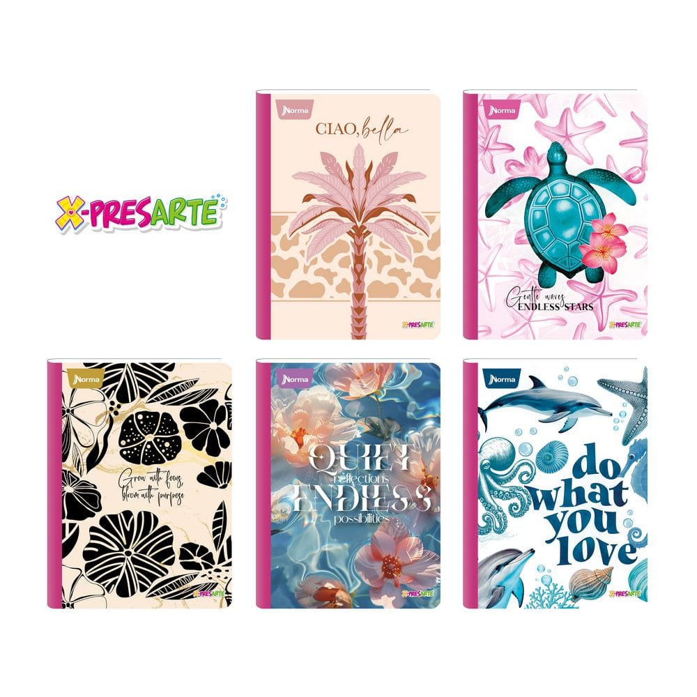 Cuaderno Cosido 50h Con Cuadros Femenino X-presarte Carvajal Cuaderno Cosido 50h Con Cuadros Femenino X-presarte Carvajal
