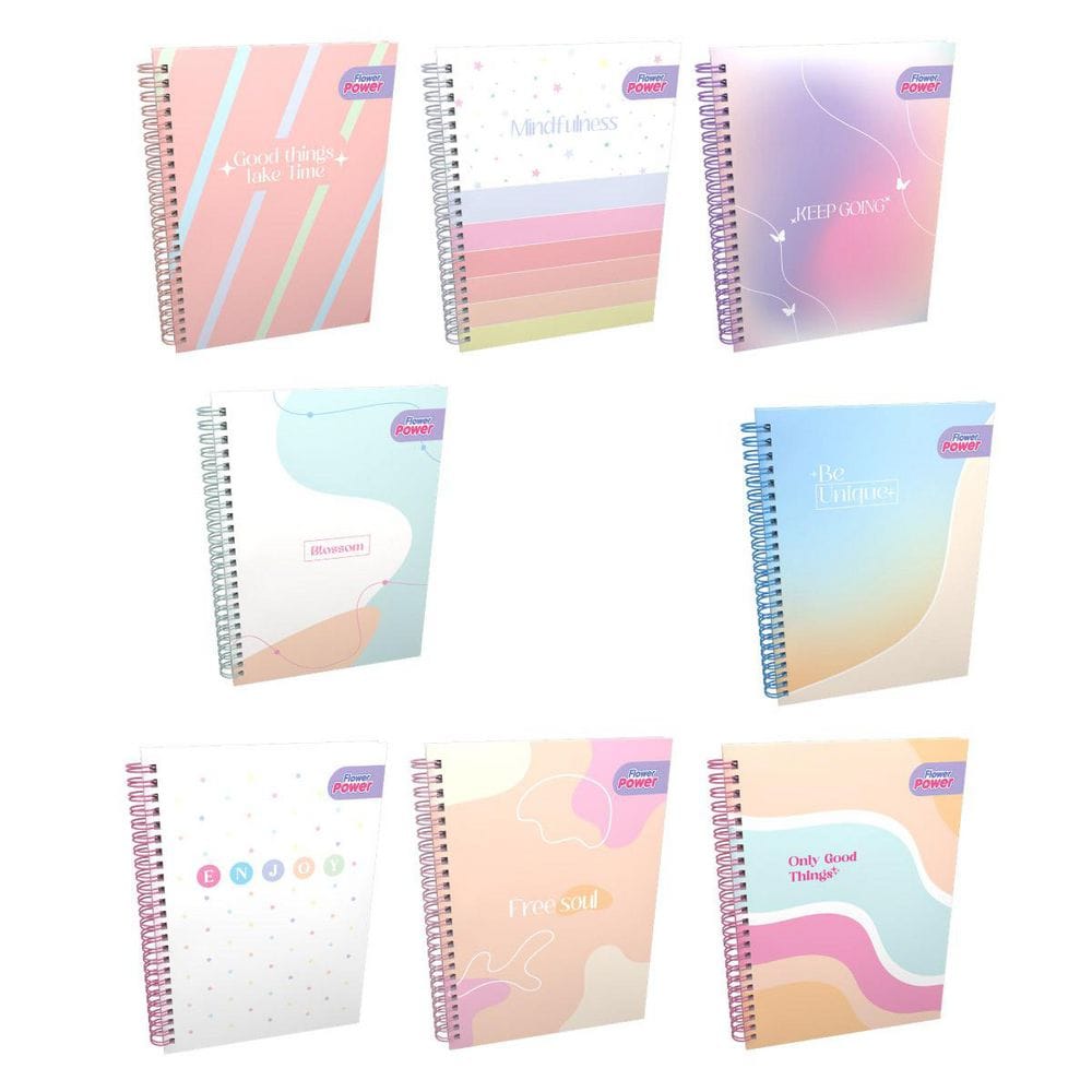 Cuaderno Argollado 105 Con Cuadros 80h Power Flower Pasta Dura Cuaderno Argollado 105 Con Cuadros 80h Power Flower Pasta Dura
