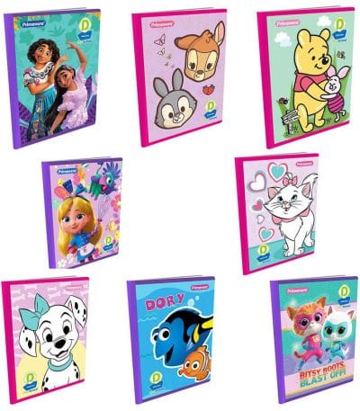 Cuaderno Cosido 95 Pre-school D Niña Disney Doble Línea (1403-019) Mi Primer Cuaderno D
